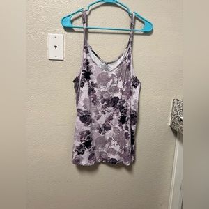 Women’s plus size purple floral top
